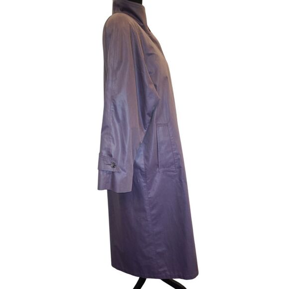 London Fog sz 8 reg Stylish Purple Long Coat with removable liner - Picture 2 of 16